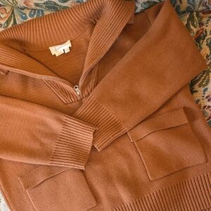 Anthropologie Brown Sweater with Pockets